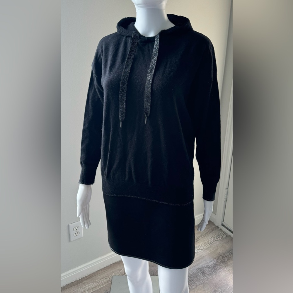 Women's sweater black color O'stin size- S with a hood Sweater Trimmed